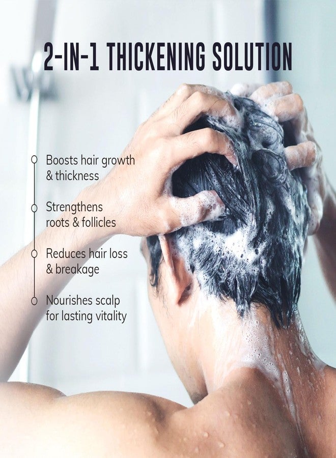 RootStim Hair Thickening & Anti Hair Loss Shampoo with DHT Blocker for Men's Hair Growth - 2-in-1 Anti Thinning Shampoo & Conditioner with Biotin, Saw Palmetto & Rosemary for Fuller Hair, Sulfate-Free, 10oz - Image 2